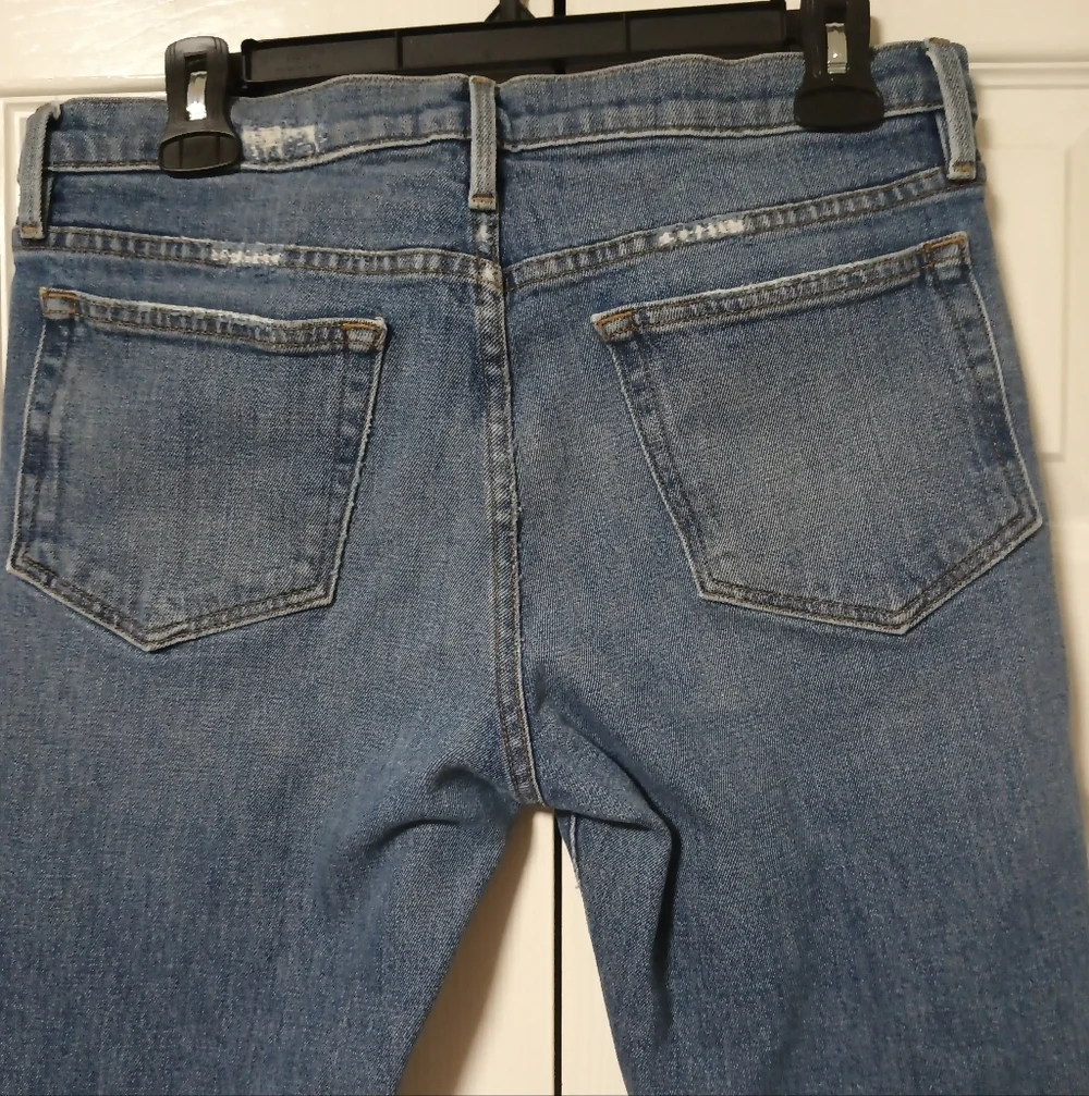 Frame Denim Women's Le Boy Cropped Ankle Jeans in Blue
